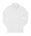 Dames Polo Lange Mouw B&C PW462 Wit